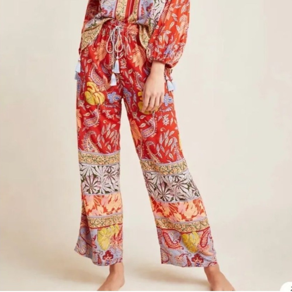 Bohemian Red Paisley Women's Pants